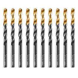Сверло по металлу, 7 мм, HSS-Tin, Golden Tip, 10 шт. Denzel