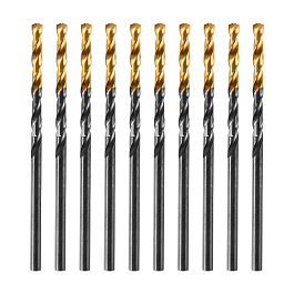 Сверло по металлу, 2,5 мм, HSS-Tin, Golden Tip, 10 шт. Denzel